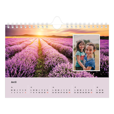 Calendrier photo A5 — Saison en immersion [Avril]