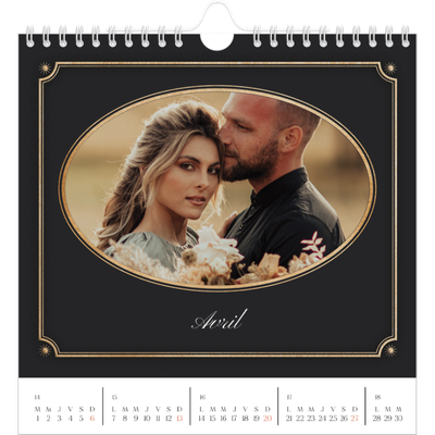 Calendriers annuels carré — Classique vintage [Avril]