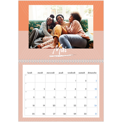 Calendrier photo A4 double (30 x 40 cm) — Papier peint acidulé [couverture]