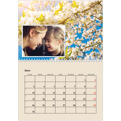 Calendrier photo A4 double (30 x 40 cm) — Saison en immersion [Mars]