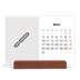 Calendrier de bureau support bois - paysage   — Créez votre produit [Mars]