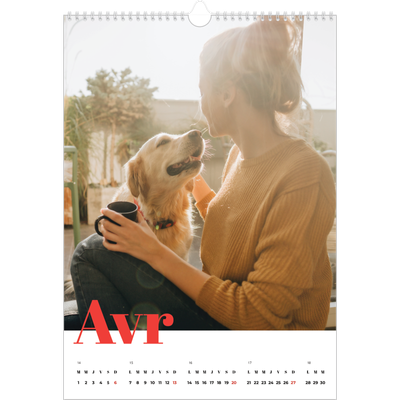 A3 Calendrier annuel — Une année audacieuse [Avril]