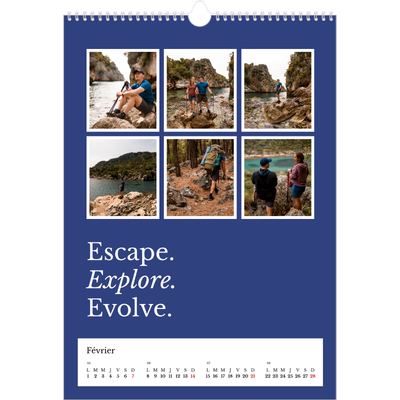 A3 Calendrier annuel — Terre éditoriale [Février]