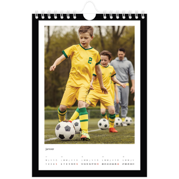Calendrier photo A5 — Cadre noir