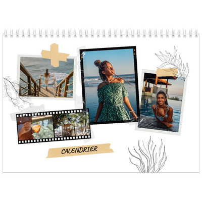 Calendrier photo A4 double (30 x 40 cm) — Esprit scrapbook [couverture]