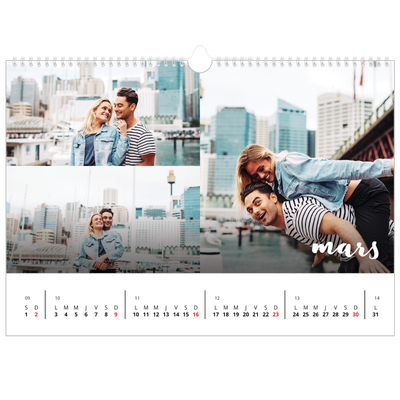 Calendrier photo A3 — Superposition pinceau [Mars]