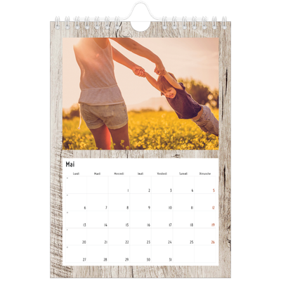 Calendrier photo A5 — Rustique [couverture]