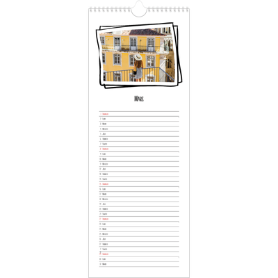 Calendrier mural long  — Instants d'album photo [Mars]