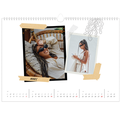 Calendrier photo A3 — Esprit scrapbook [Mars]