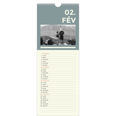 Calendrier mural long  — Contemporain audacieux [Février]