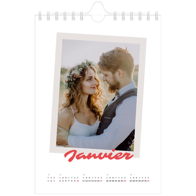 Calendrier photo A5 — Signature carmin [Janvier]