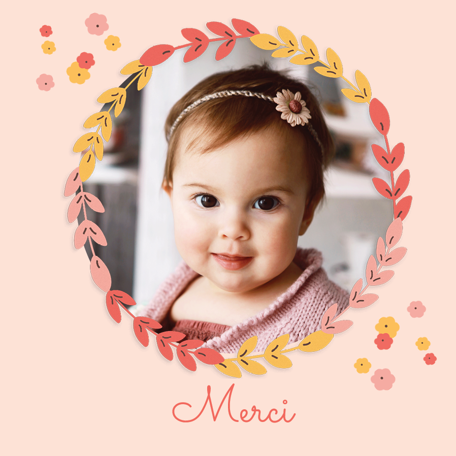 Carte de remerciement — Ma 1ère fête