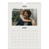 Calendrier photo A4 (20 x 30 cm) — Ivoire simple [Avril]