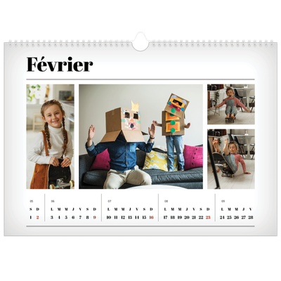 Calendrier photo A3 — Une de magazine [Février]