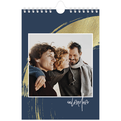 Calendrier photo A5 — Coup de pinceau doré [couverture]