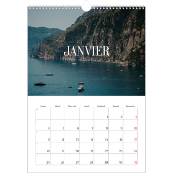 Calendrier photo A3 — Évasion sans fin