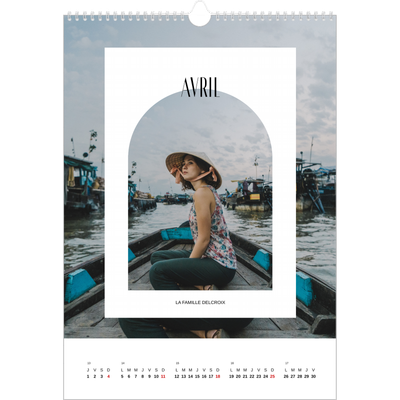 A3 Calendrier annuel — L'arche ouverte [Avril]