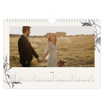 Calendrier photo A4 — Encre & lierre [Mai]