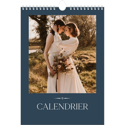 Calendrier photo A4 (20 x 30 cm) — Ardoise et sérifs [couverture]