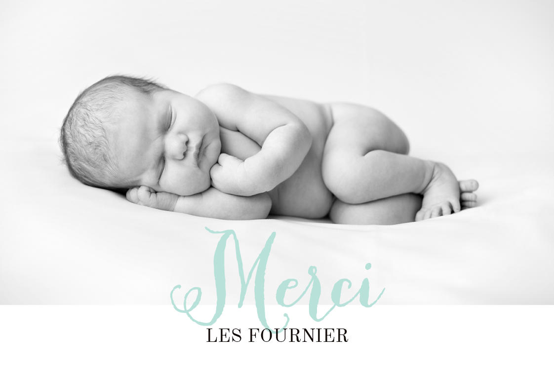 Carte de remerciement — Bienvenu au monde