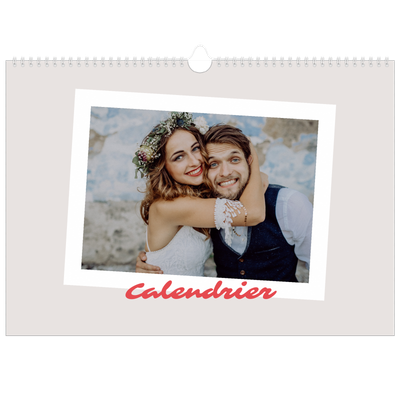Calendrier photo A3 — Signature carmin [couverture]