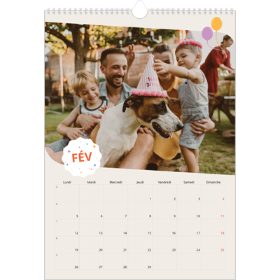 A3 Calendrier annuel — Un anniversaire iconique [Février]