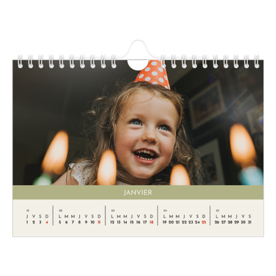 Calendrier photo A5 — Chapitres pastel [Janvier]