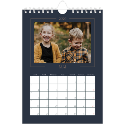 Calendrier photo A5 — Bleu de Prusse [couverture]
