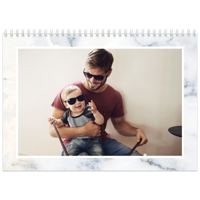 Calendrier photo A4 double (30 x 40 cm) — Effet marbre [couverture]