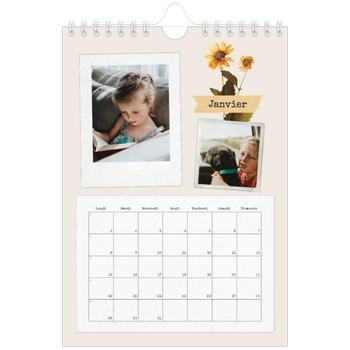Calendrier photo A5 — Scrapbook vintage