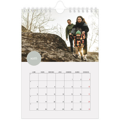 Calendrier photo A5 — Gommettes photo [Mars]