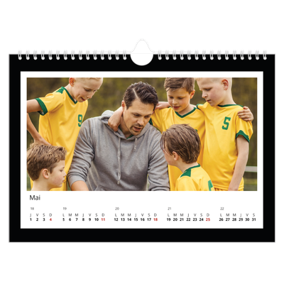 Calendrier photo A4 — Cadre noir [couverture]