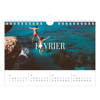 Calendrier photo A5 — Évasion sans fin [Février]