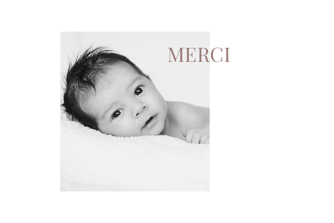Carte de remerciement — Bienvenue - simple