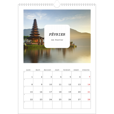 A3 Calendrier annuel — Toute l'histoire [Février]