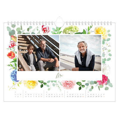 Calendrier photo A4 — Fleurs traditionelles [couverture]