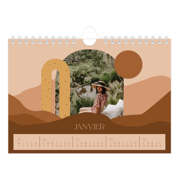 Calendrier photo A5 — Montagnes aux tons neutres