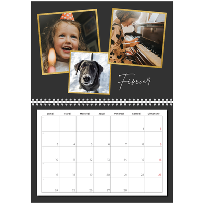 Calendrier photo A4 double (30 x 40 cm) — Tellement de souvenirs [Février]