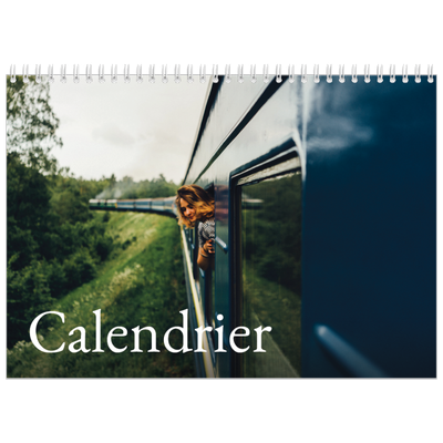 Calendrier photo A4 double (30 x 40 cm) — Superposition classique [couverture]
