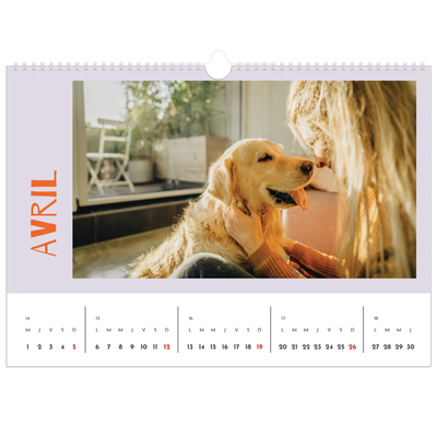 Calendrier photo A3 — Tout en couleurs [Avril]