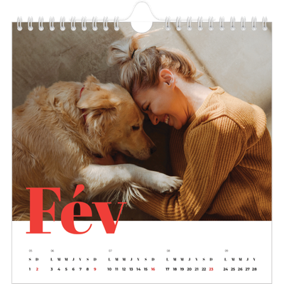 Calendriers annuels carré — Une année audacieuse [Février]