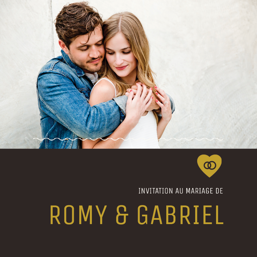 Cartons d'invitation — Minimal foncé