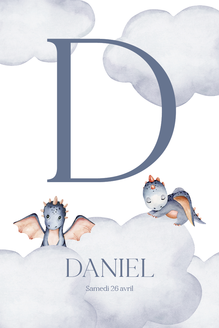 Cartons d'invitation — Lettre enchantée