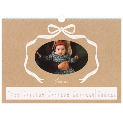 Calendrier photo A3 — Kraft et nœud [Janvier]