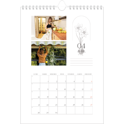Calendrier photo A4 (20 x 30 cm) — Simplement botanique [Avril]
