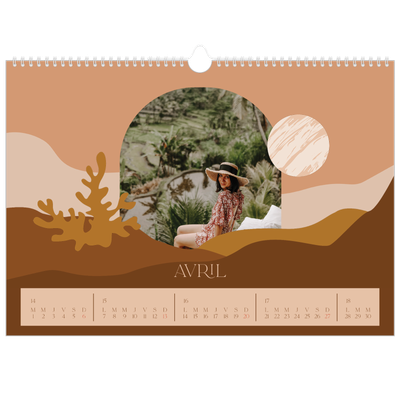 Calendrier photo A3 — Montagnes aux tons neutres [Avril]