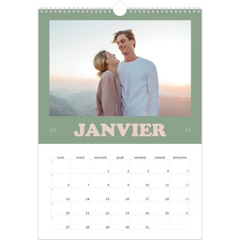 Calendrier photo A3 — Cadres rétro