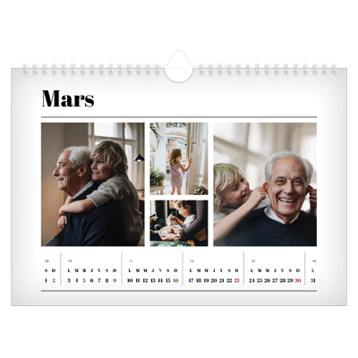 Calendrier photo A4 — Une de magazine [Mars]