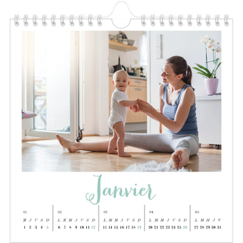 Calendrier photo carré — Bienvenu au monde