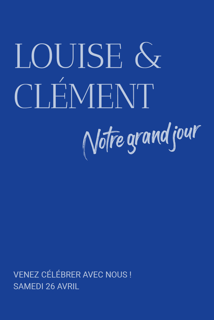 Cartons d'invitation — Classique cobalt